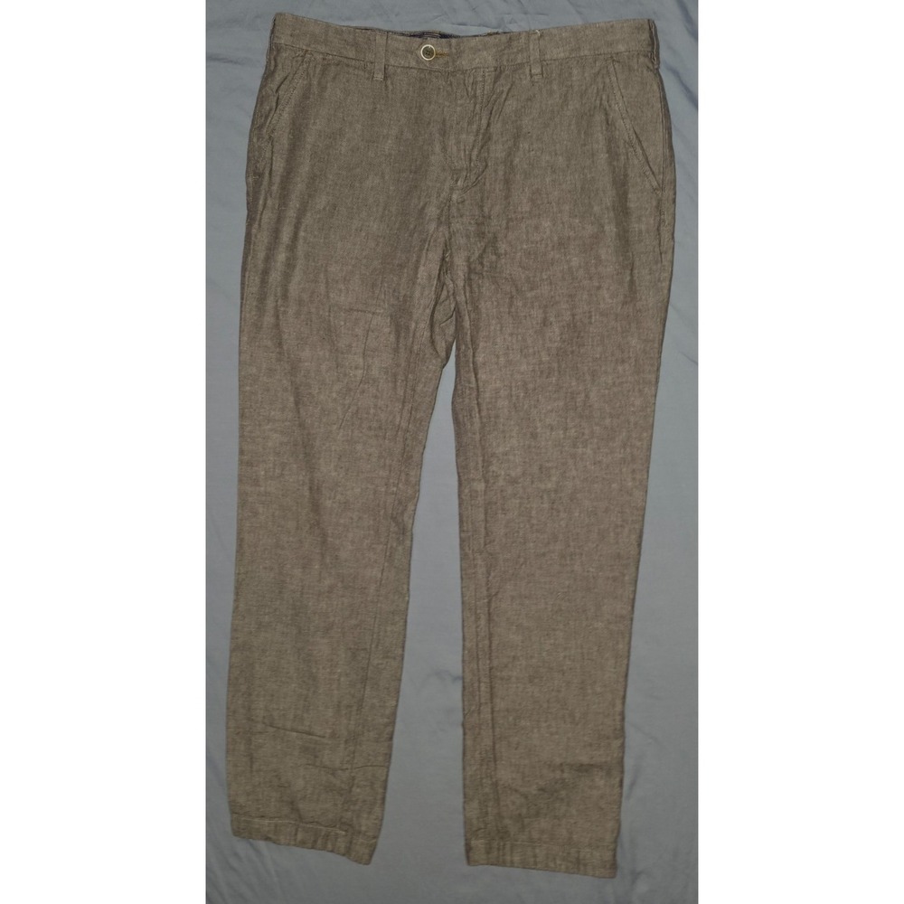 Ted Baker Olden Linen Blend Dress Pants Size 36R 30L Stone